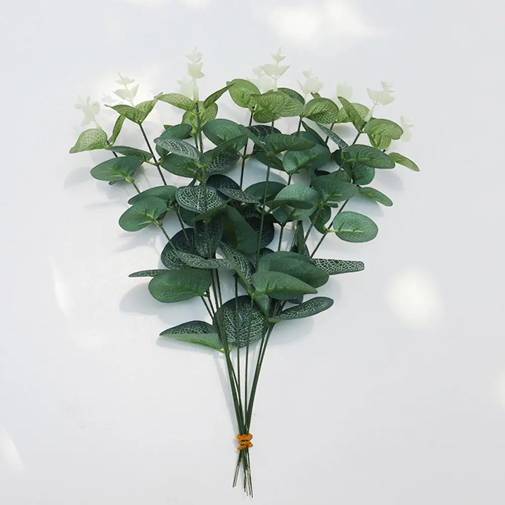 DIY зеленые шелковые искусственные листья эвкалипта растения украшение для