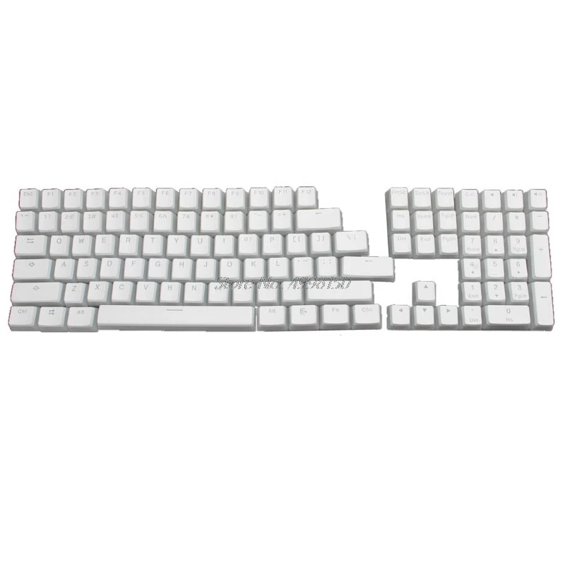 RGB 108 Keycaps ANSI макет PBT белый пудинг Двойная кожа молочный выстрел с подсветкой Keycap