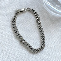 925 sterling silver new arrival tank chain bracelet thai silver jewelry hip hop retro simple exquisite gift womens bracelets