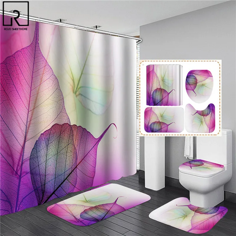3d art geometric shower curtains in the bathroom waterproof bath curtain with hook sets flannel bath mat rugs carpet home decor free global shipping