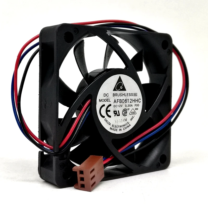 

60 мм вентилятор 12В AFB0612HHC Для Delta 60X60X13mm 0.30A 3-проводной двойной шариковый подшипник DC Brshless осевой чехол для компьютера Вентилятор охлаждения п...