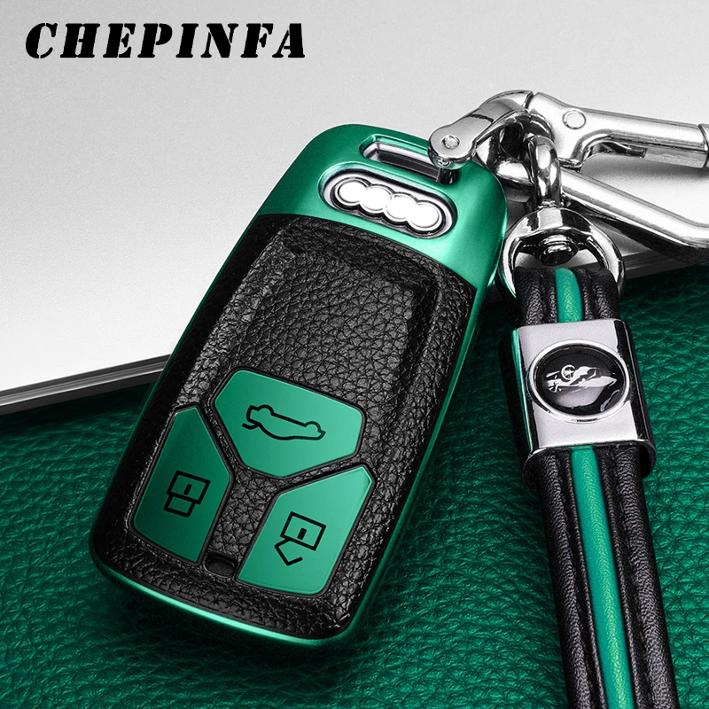 

TPU Car Key Case Full Cover Protect Shell For AUDI A4 A4L A5 Q5 Q7 TT B9 Q5 Q7 TT TTS 8S S4 S5 Q7 RS A6L QT S7 B9 car keychain