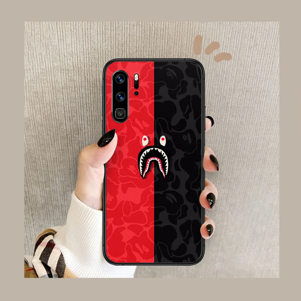 

Trend Fashion brand Bape Phone Case For Huawei P Mate 10 20 30 40 Lite Pro smart Z 2019 nova 5t black Prime Pretty Cover Soft