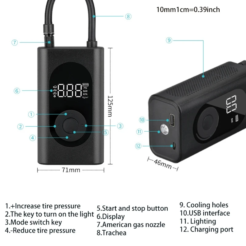 

Portable Wireless Electric Air Pump for Quickly Inflatables and Deflation