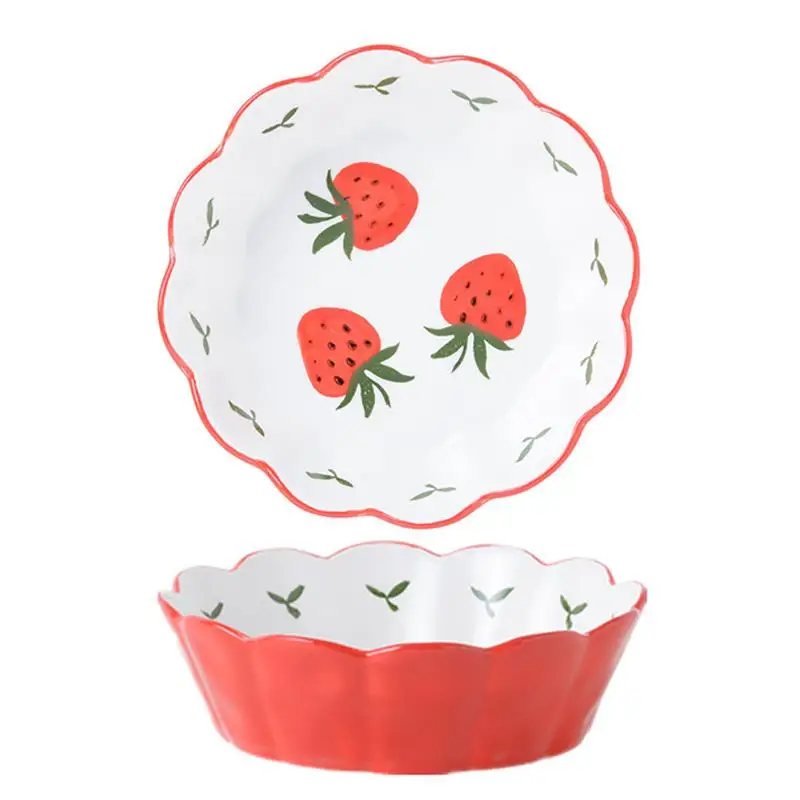 

Ceramic Pet Bowl Lovely Strawberry Ceramic Pet Water Bowl Pet Food Bowl for Cats Dogs