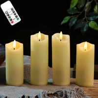 pack of 234 pieces remote control led candle setsbattery powered electronic religious pillar candles with timer