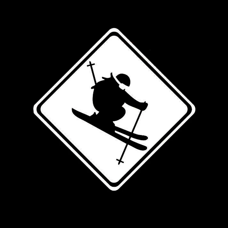 

Car Sticker Fashion Ski Decal PVC Waterproof and Sun Protection Decorative Black/silver 13cm * 13.1cm