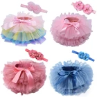 2 шт., кружевная юбка-пачка для новорожденных, из тюля