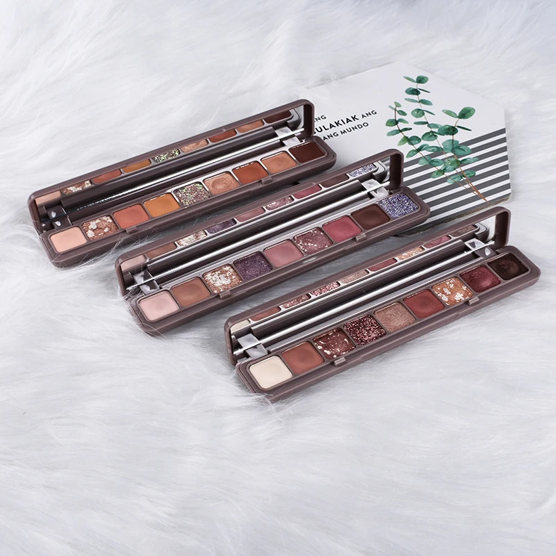 9 Цвета Модная палитра теней для век Матовый Блеск мерцающие тени Nude