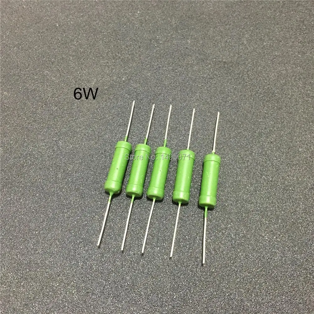 5 шт./лот RX21 6 Вт 0.1R до 10 кОм 5% Резистор с проволочной обмоткой фиксированного типа