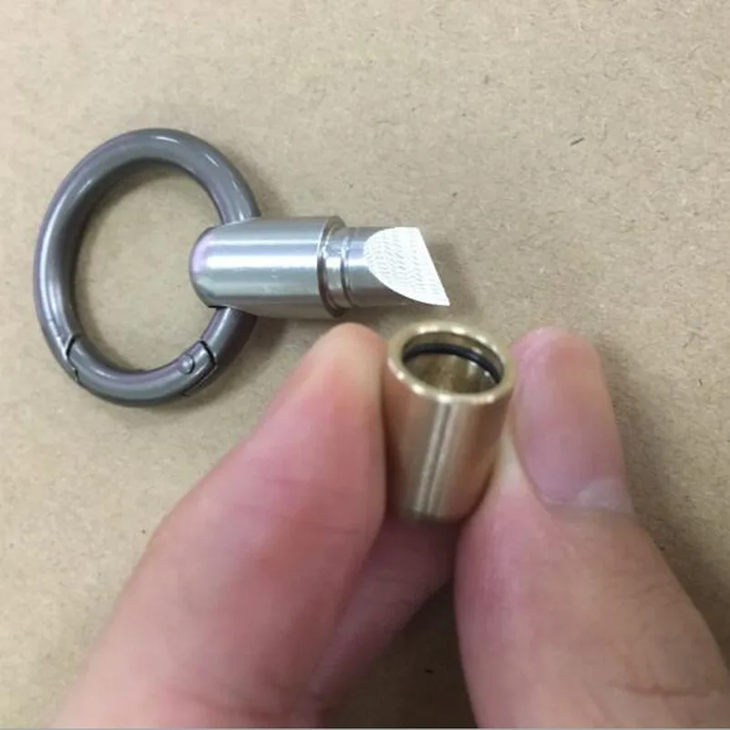 Outdoor EDC Self defense Stainless Steel Multi-function Portable Mini Tool Key Ring Pendant Capsule Knife Tiny Cutting | Безопасность и