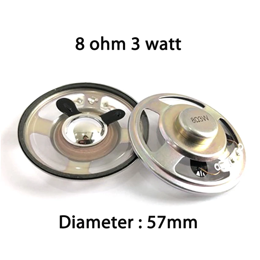 Водонепроницаемый динамик 1 шт. 57 мм железная оболочка внутренний Магнитный 8 Ом 3