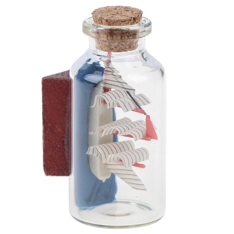 

Hot! 6*2.7CM Kids Toy Drift Bottle Miniature Dollhouse Glass Doll House Decor Micro Landscape Vintage Decoration Classic Toys