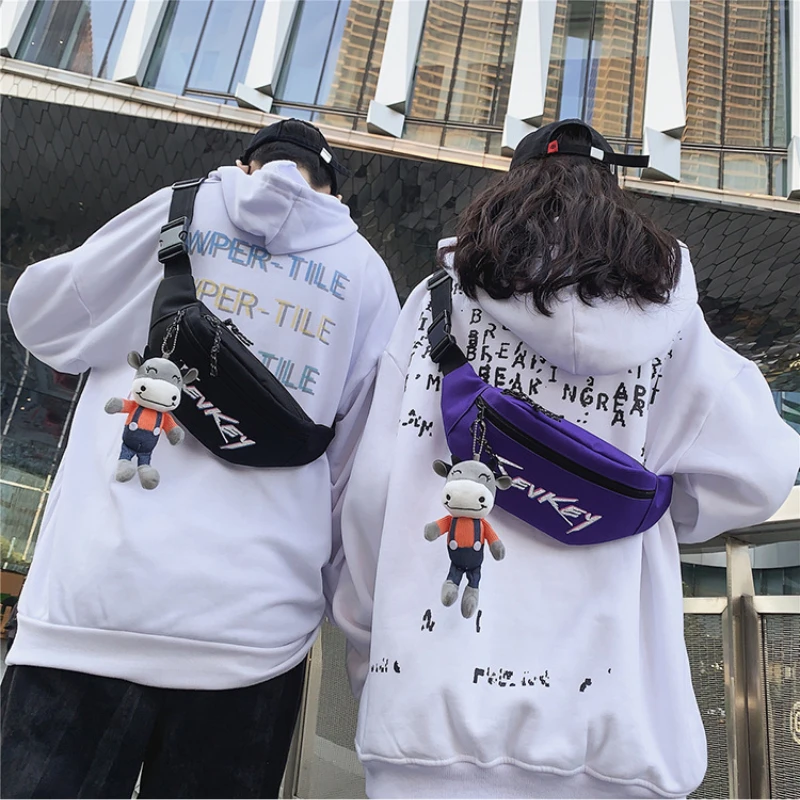 

Tide Brand Super Fire Function Tooling Bags Japanese Lovers Reflective Waist Men's Shoulder Messenger Chest Bag