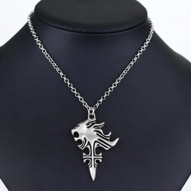 Аниме Final Fantasy VII 8 леонхарт голова льва модель ожерелье Косплей Кулон подарки для украшения Ювелирная коллекция модная игрушка - Цвет: B