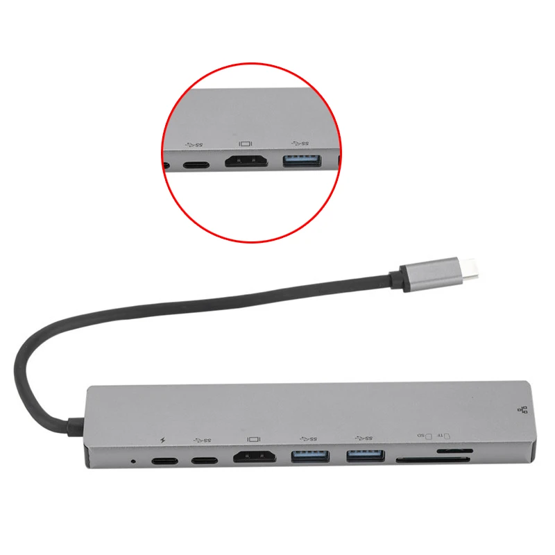 8 в 1 концентратор Usb Type C Hdmi 4K для Gigabit Ethernet Rj45 Lan адаптер Pro Thunderbolt 2 Usb-C зарядное