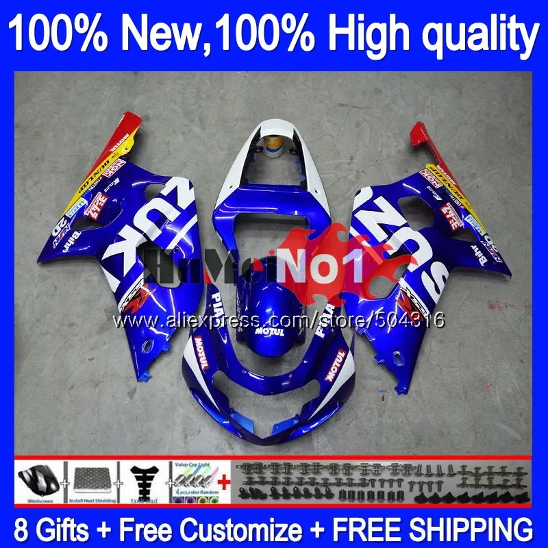 

Body For SUZUKI GSXR 600 750 CC GSXR600 2001 2002 2003 14MC.94 GSXR750 GSX-R600 01 03 GSXR-600 K1 01 02 03 Fairing Factory blue