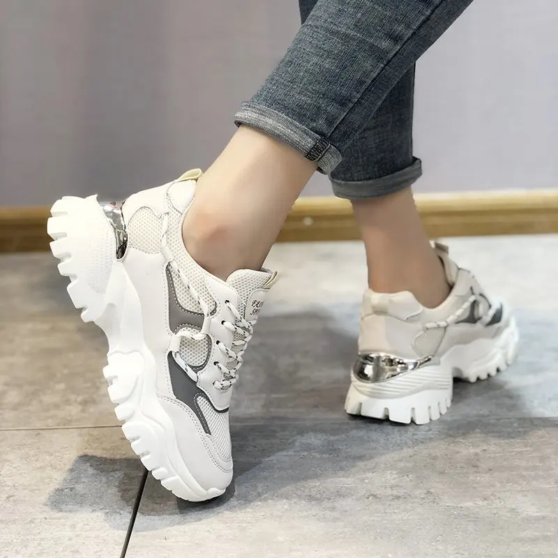 2020 new spring and autumn versatile running shoes Daddy shoes trendwoman platform breathable sports casual shoes X508