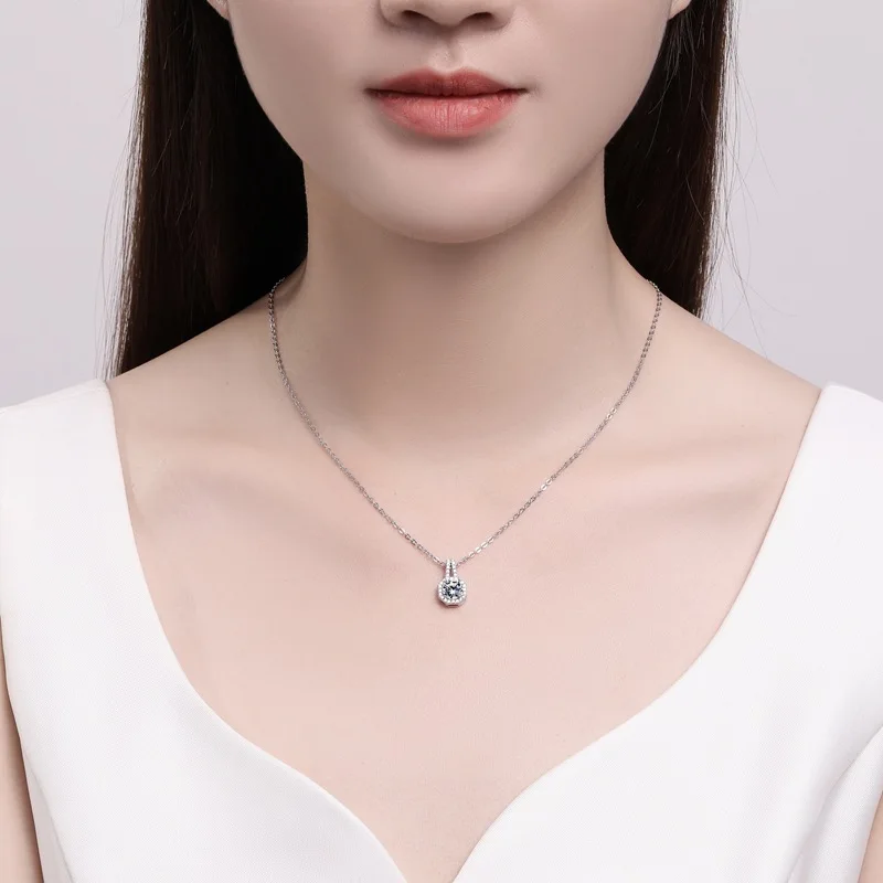 Классическое ожерелье из натурального муассанита 1-2 карата модная лабораторная