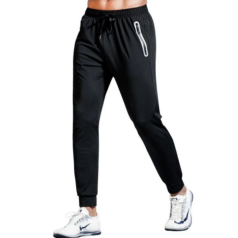 Sports pants men's running fitness football training closing fast dry feet cropped autumn | Спорт и развлечения