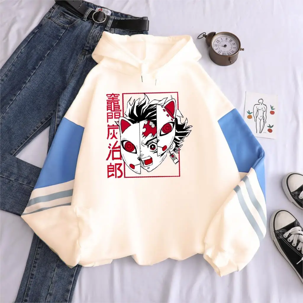 Толстовка Женская зимняя с капюшоном японское аниме рассекающее демонов камадо