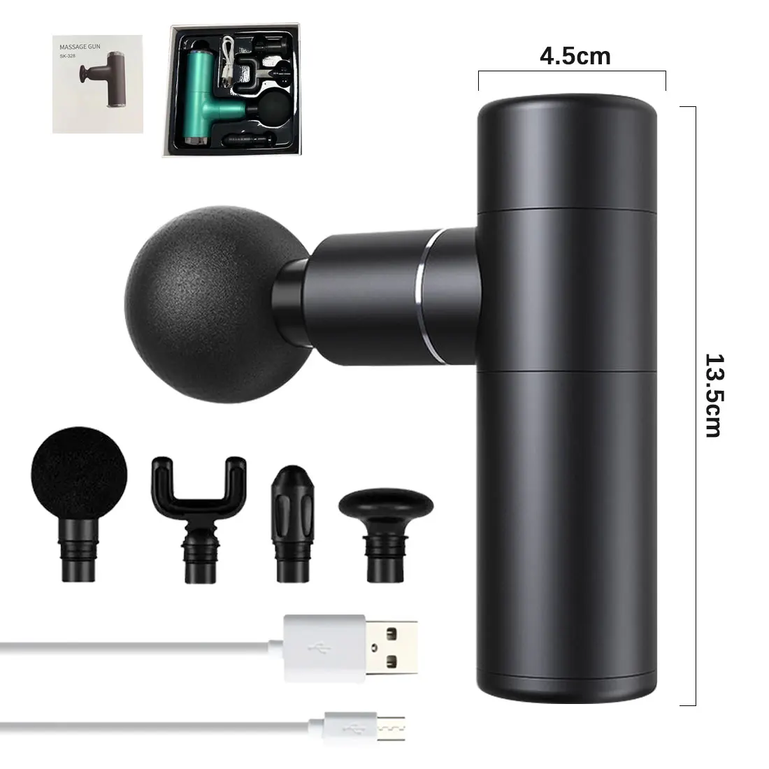 

Mini Massage Gun Small Fascia Gun Small Muscle Relaxation Tool Electric Massager All Aluminum Alloy Pocket Massage Blow Gun