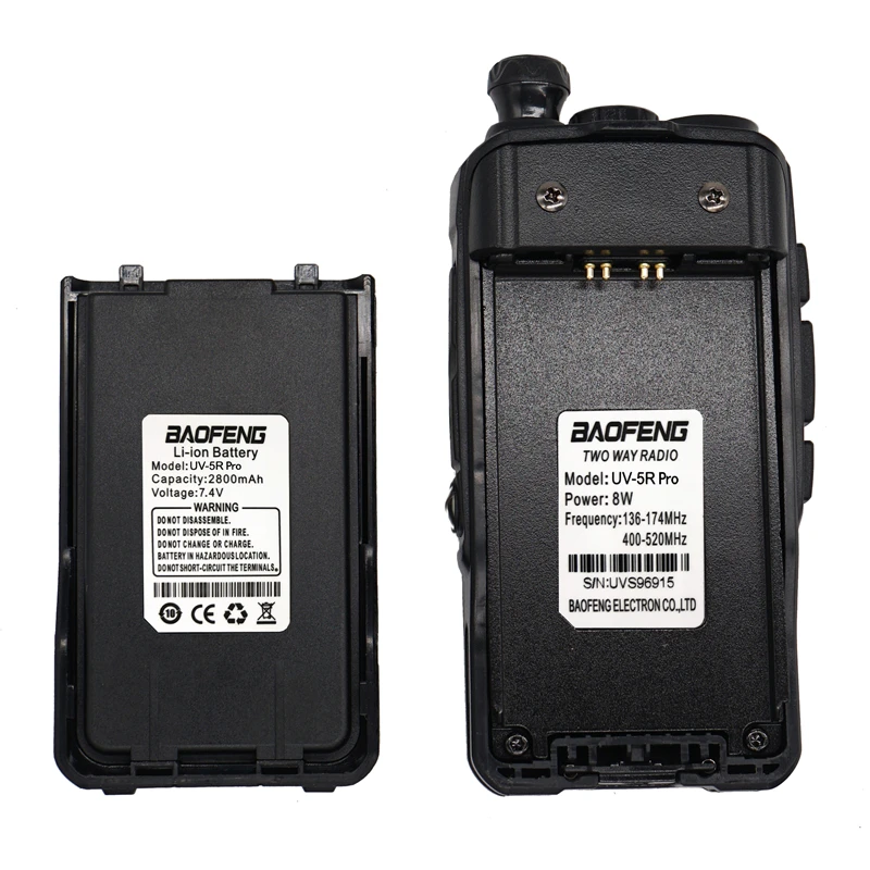 Комплект из двух-передающая радиоустановка Baofeng UV 5R Pro 8 Вт Мощность радио Comunicador двухдиапазонный УКВ иди и болтай Walkie Talkie “иди и UV-5R обновления CB Любительское радио
