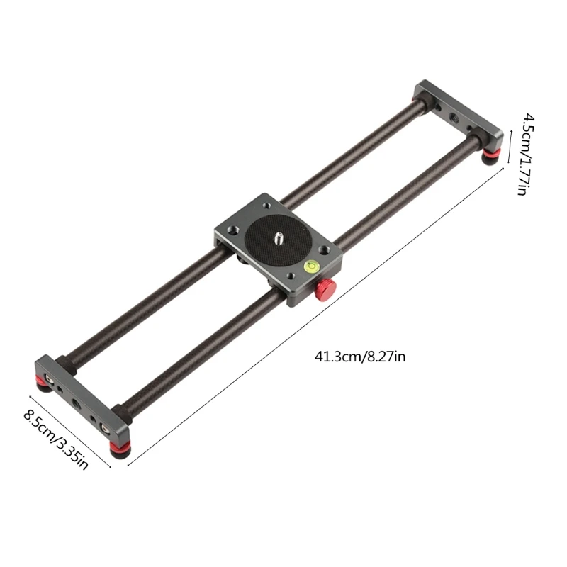 

40cm Mini Carbon Fiber Rail Rods Table Top Video Camera Slider for Smartphone For DSLR -Sony -Canon -Nikon Up to 5kg