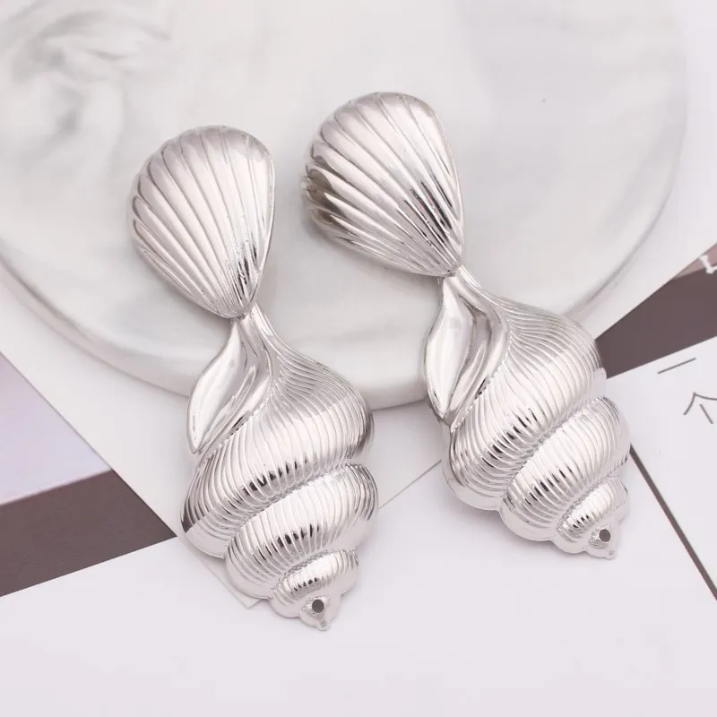 Преувеличенные серьги в виде раковины геометрические необычные морской звезды