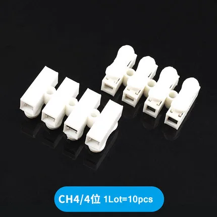 

Электрические обжимные клеммы CH-2, CH-3, CH-4, пружина быстрый соединитель провода, 2P, 3P, блок Кабельный соединитель зажимов, Светодиодная лента Easy Fit, 10 шт.