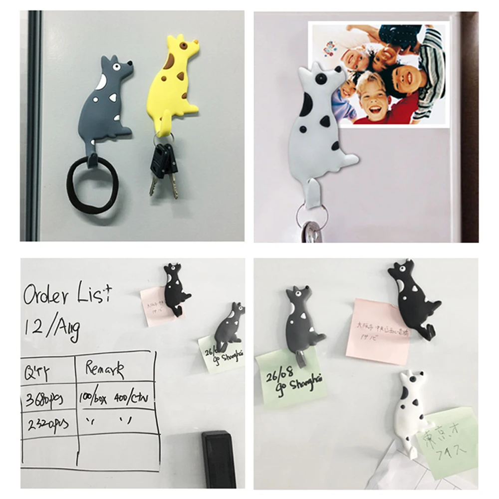 1 шт. мультяшная наклейка на холодильник магнитная вешалка для ключей заколка