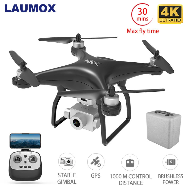 LAUMOX X35 Дрон GPS WiFi 4K HD камера Профессиональный RC Квадрокоптер бесщеточный мотор 2