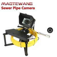 maotewang sewer pipe inspection camera with sewer drain industrial endoscope ip68 5600mha battery 4 3inch ips color monitor
