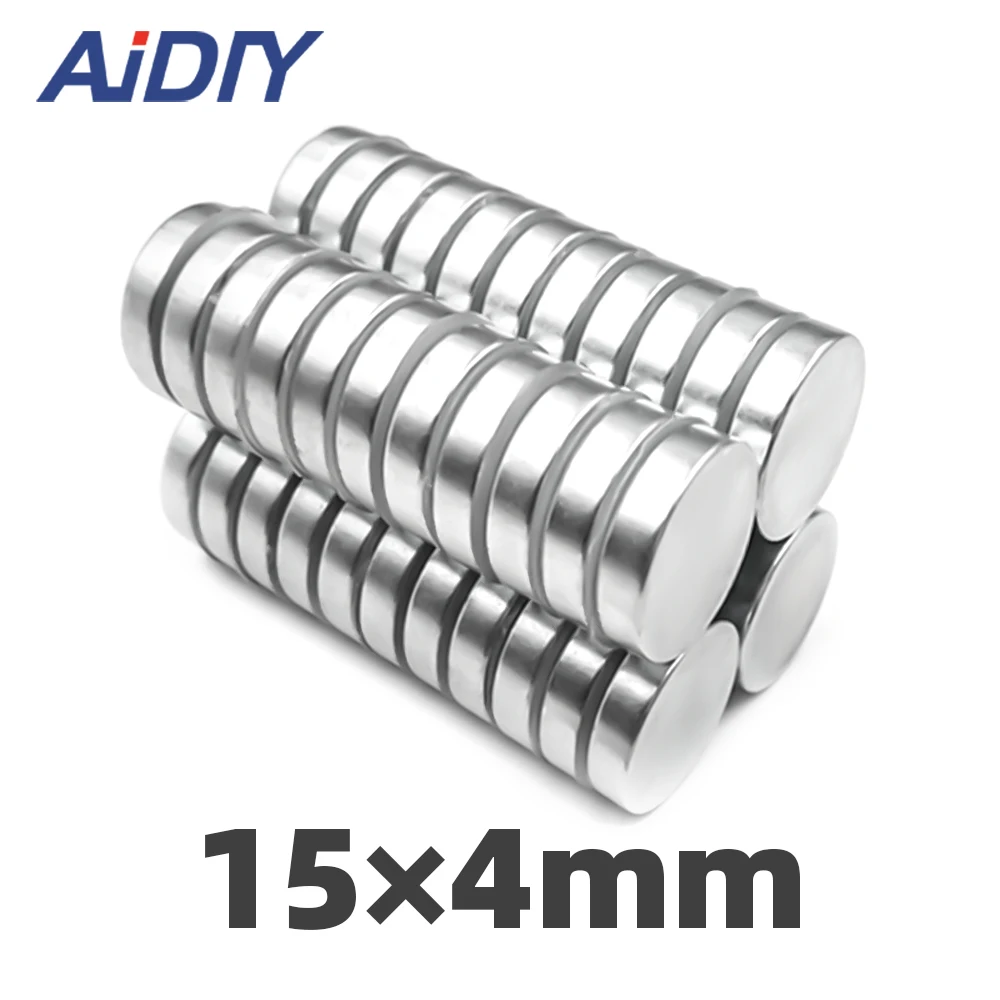AIDIY 5/20/100 pcs 15x4 Постоянный магнит маленький круглый супер сильный мощный