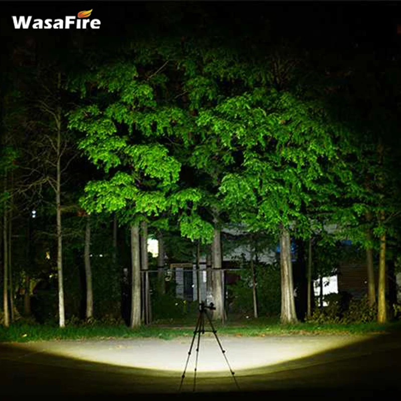 

Wasafire Built-In Battery 2000LM Waterproof Led Flashlight USB Rechargeable Bike Light Zoomable 3 Modes Torch Camping Lantern