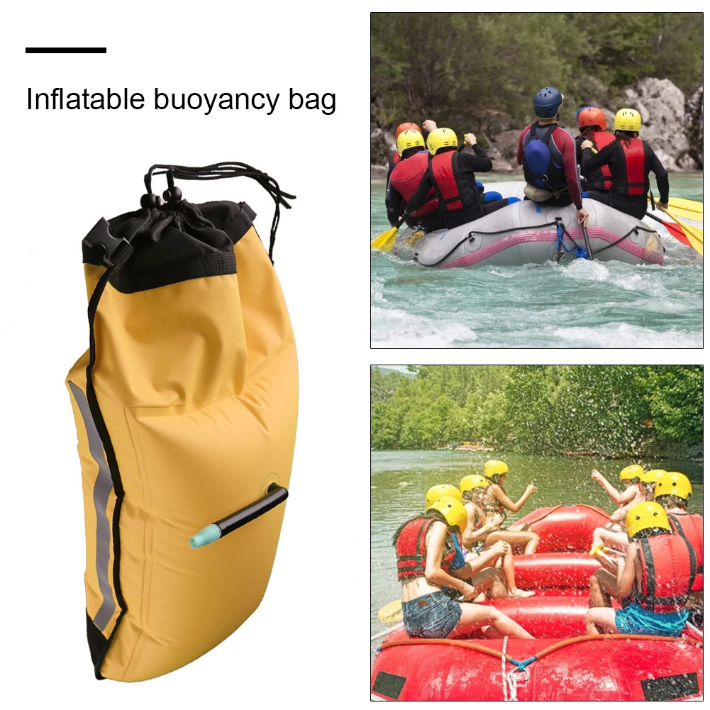 

Canoe Safety Bag Canoe Kayak Inflatable Boat Paddle Float Safety Bag with Quick Release Buckle Prevent Drowning