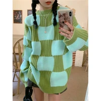 round neck sweater womens autumn and winter loose plush thicken design pullover sweather