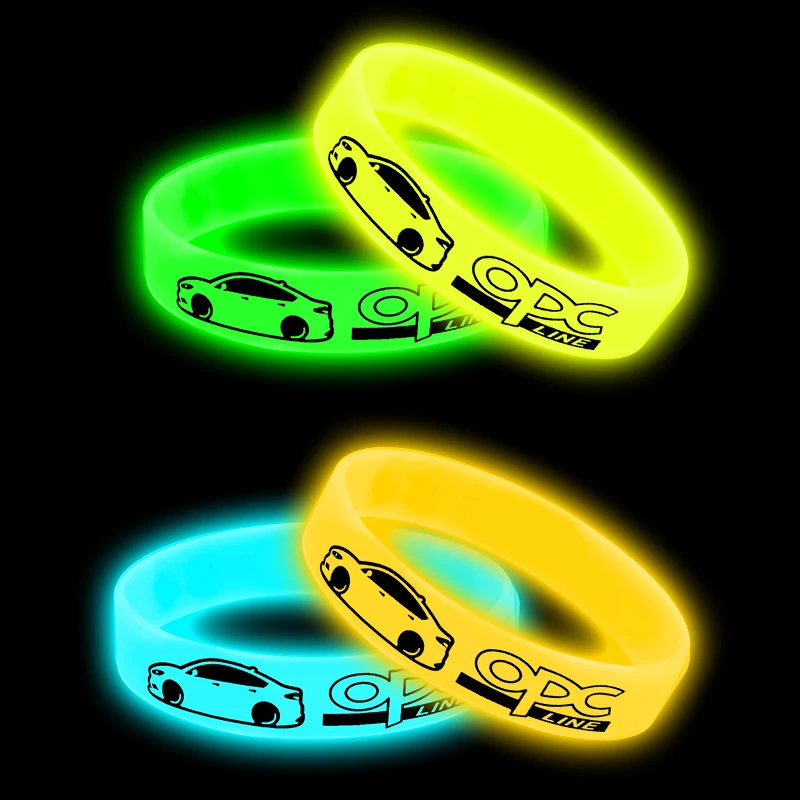 Фото 1 шт. светящийся автомобильный значок силиконовый голографический браслет