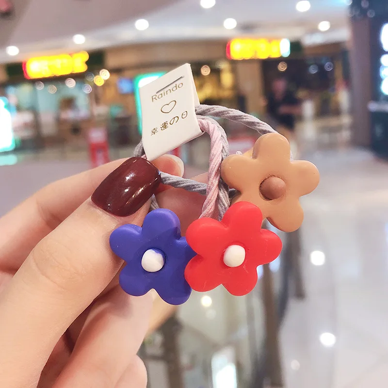 

Cartoon Fruit Elastic Cute Adjustable Animal Girls 1Set Hair Bands