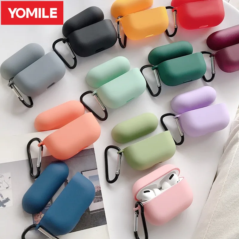 Сплошной цвет ТПУ чехол для наушников Apple AirPods 3 Pro Чехол AirPods3 красочные