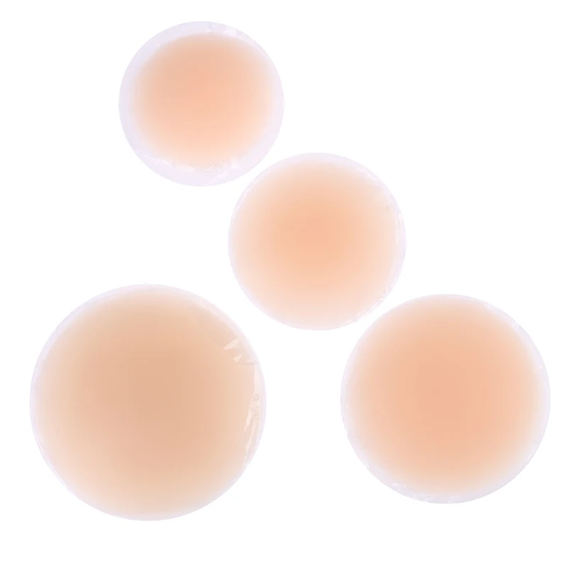 

Reusable Invisible Silicone Nipple Cover Self Adhesive Breast Chest Bra Pasties Pad Stickers Accessories For Woman