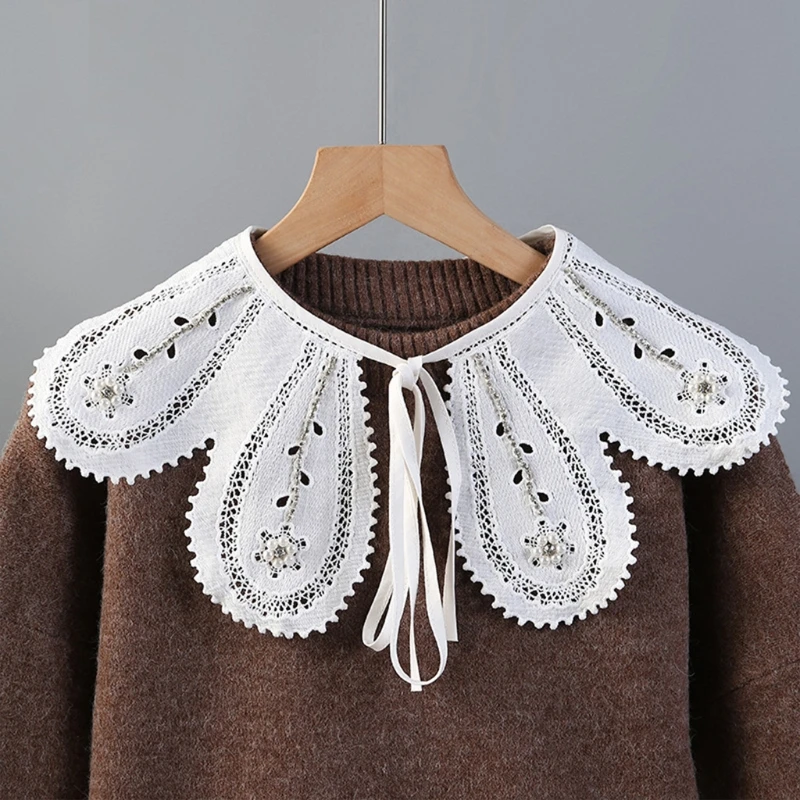 896E Женская шаль в Корейском стиле с вырезами и лепестками искусственный воротник