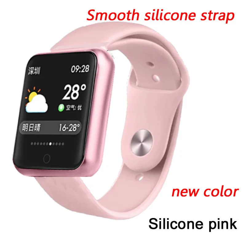 silicone pink new Greentiger P68, умный Браслет, мульти-спортивный браслет, IP68, водонепроницаемый фитнес-трекер, Смарт-часы для мужчин и женщин - Цвет: silicone pink new
