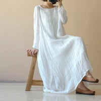 celmia bohemian women dress transparent casual loose summer beach white sundress long sleeve maxi long vestidos robe