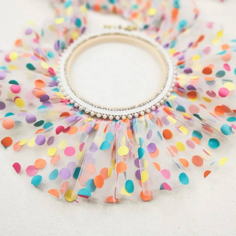 1 ярд гипюровая сетчатая кружевная ткань тюль лента отделка 7 5 см шитье сделай сам