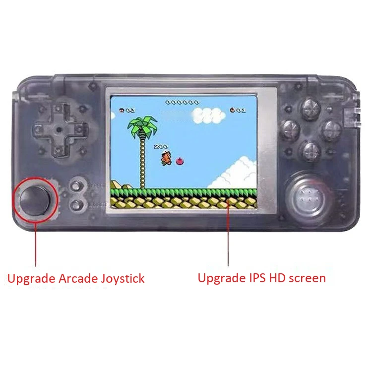 

Rs97 Plus Double System Retro Game Console 30+ Emulators IPS Sn Portable Handheld Game Player 360 Degree Controller