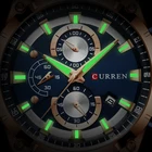 Часы наручные CURREN Мужские кварцевые, брендовые Роскошные модные стальные водонепроницаемые, с хронографом