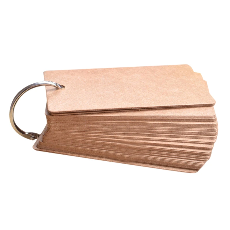 

New Portable Buckle Binder Notes Flash Cards Memo Pads DIY Blank Card Stationery