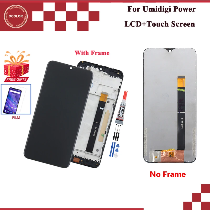 ЖК дисплей для UMI Umidigi Power + сенсорный экран 6 3 дюйма с рамкой в сборе электроэкрана