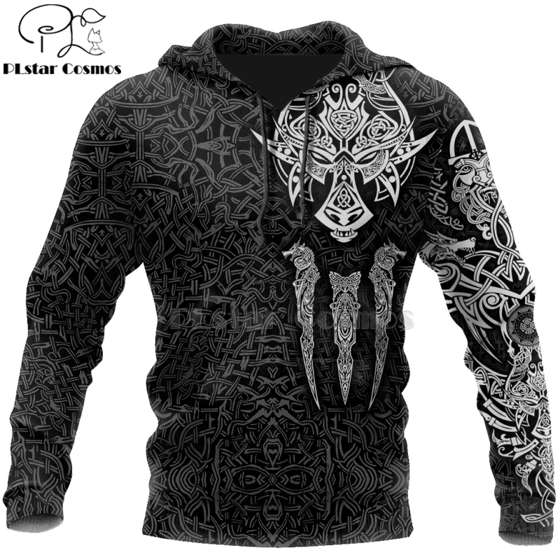 

PLstar Cosmos Viking Warrior Tattoo New Fashion Tracksuit casual 3D Print Zipper/Hoodie/Sweatshirt/Jacket/Men's Women style-45